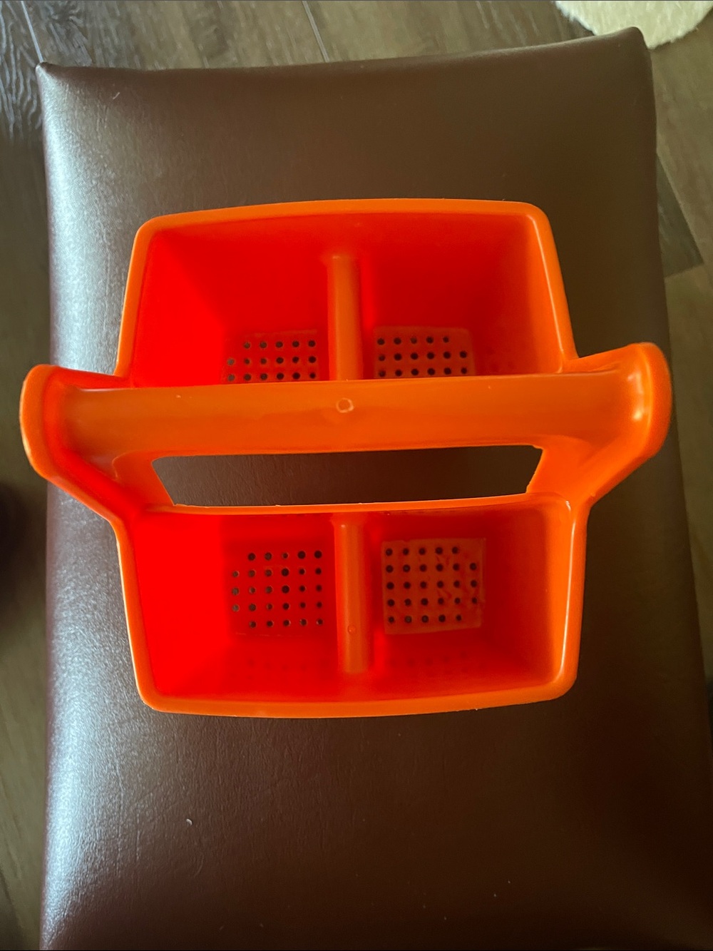 Small Orange Plastic Storage Container - Picture 3 of 4